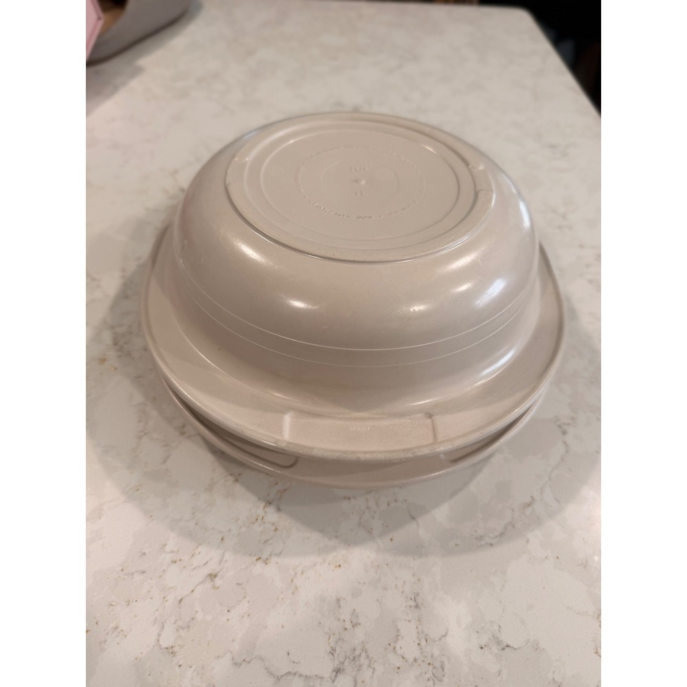 Vintage Tupperware Ultra 21 Casserole Dish Set 1 Qt 1L Almond Beige 1722-1 Lid